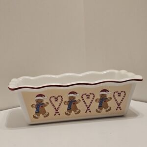 Ginger Bread Mini Cake  Pan Christmas White 10" New Holiday